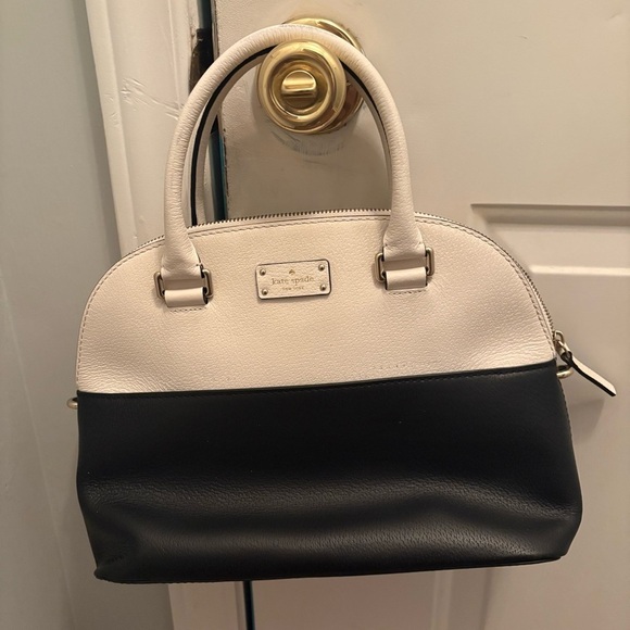 kate spade Handbags - Kate Spade Black and White Dome Purse